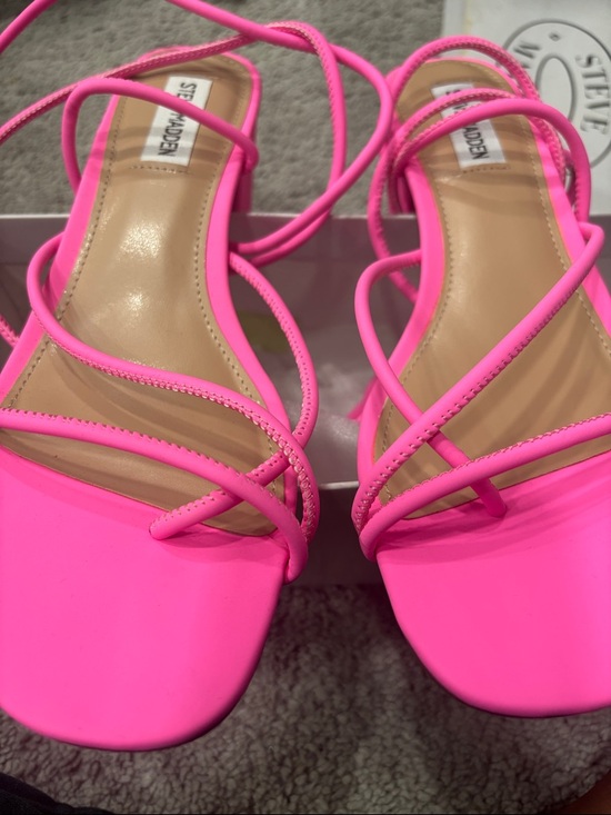 Steve Madden Shoes - Steve Madden Hot Pink Strappy Square-Toe Sandals
